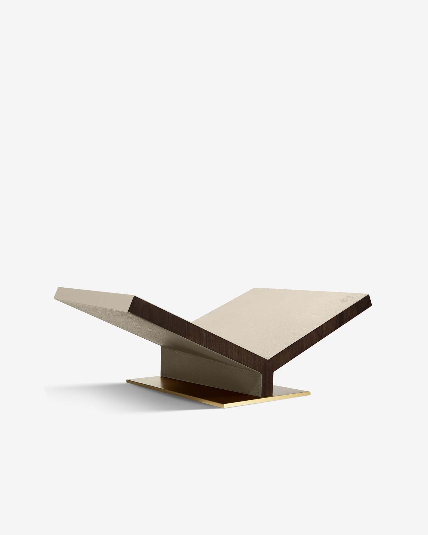 Collector Classic Wood Bookstand in Stone | ASSOULINE FR